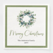 Modern Chic Boho Christmas Wreath in Neutral Tones (正面)