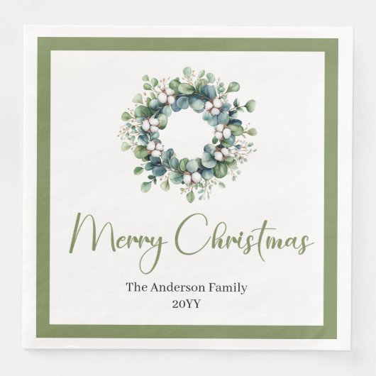 Modern Chic Boho Christmas Wreath in Neutral Tones (正面)