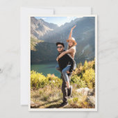 Modern Chic Boho Frame Wild Flowers Photo Wedding 招待状 (裏面)