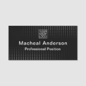 Modern Chic Business Logo Black 名札 (正面)