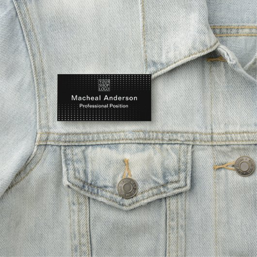 Modern Chic Business Logo Black 名札 (インサイチュ)