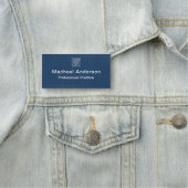 Modern Chic Business Logo Blue 名札 (インサイチュ)