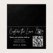 Modern Chic Capture The Love QR code Folded Card (外部フラット)