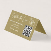 Modern Chic Capture The Love QR code Folded Card (正面)