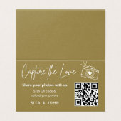 Modern Chic Capture The Love QR code Folded Card (外部フラット)