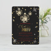 Modern Chic Corporate, Christmas gold decoration  招待状 (スタンド正面)