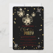 Modern Chic Corporate, Christmas gold decoration  招待状 (正面)