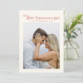 Modern Chic Couples Photo Happy Valentines Day シーズンカード (スタンド正面)