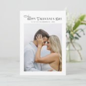 Modern Chic Couples Photo Happy Valentines Day シーズンカード (スタンド正面)