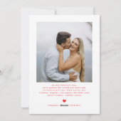 Modern Chic Couples Photo Happy Valentines Day シーズンカード (裏面)