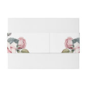 Modern Chic Elegant Romantic Pink Rose Wedding 招待状ベリーバンド (裏面例)