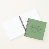 Modern Chic Elegant Sage Green Wedding Guest Book ノートブック (内部)