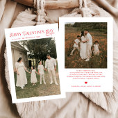 Modern Chic Family Photo Happy Valentines Day シーズンカード