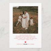 Modern Chic Family Photo Happy Valentines Day シーズンカード (裏面)