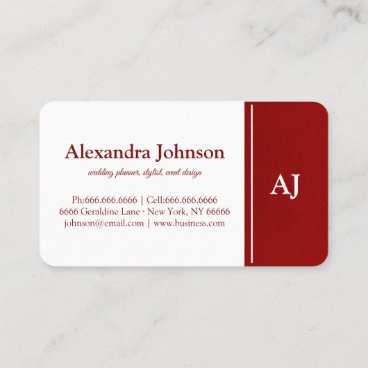 Modern Chic Green Monogram Stylish Trendy 名刺 (裏面)