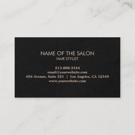 Modern Chic Hair Stylist Beauty Salon Bobby Pins   名刺 (裏面)