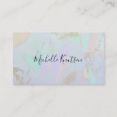 Modern Chic Hair Stylist Beauty Salon Opal Stone   名刺 (正面)