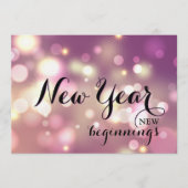 Modern Chic Happy New Year's Eve Party 招待状 (正面)