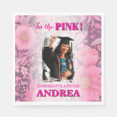 Modern Chic In The Pink! Graduation Party スタンダードランチョンナプキン (正面)