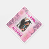 Modern Chic In The Pink! Graduation Party スタンダードランチョンナプキン (角)