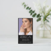 Modern Chic Jewelry Designer Business Card 名刺 (スタンド正面)