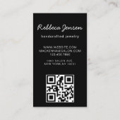 Modern Chic Jewelry Designer Business Card 名刺 (裏面)