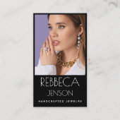 Modern Chic Jewelry Designer Business Card 名刺 (正面)