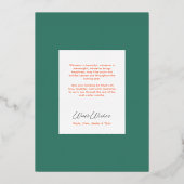 Modern Chic Joyful Plaid Christmas Foil Card 箔招待状 (裏面)