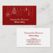 Modern Chic Kitchen Utensils Cooking and Catering 名刺 (正面/裏面)