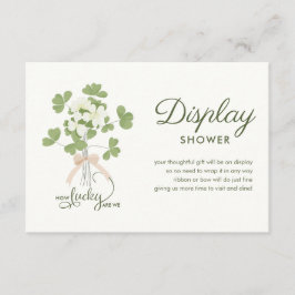 Modern Chic Lucky Shamrock with Bow display shower エンクロージャーカード