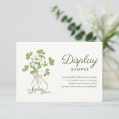 Modern Chic Lucky Shamrock with Bow display shower エンクロージャーカード (スタンド正面)