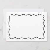 Modern Chic Minimalist Black White Bow Baby Shower 招待状 (裏面)