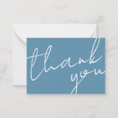 Modern Chic Navy Blue Calligraphy Script Wedding  ノートカード (正面)