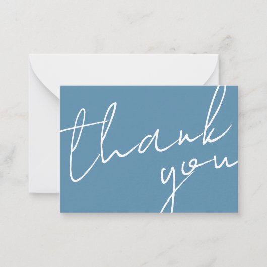 Modern Chic Navy Blue Calligraphy Script Wedding  ノートカード (正面)