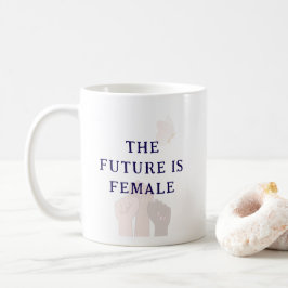 Modern Chic Pink Watercolor The Future Is Female コーヒーマグカップ
