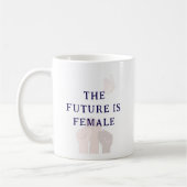 Modern Chic Pink Watercolor The Future Is Female コーヒーマグカップ (左)