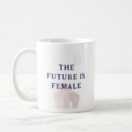 Modern Chic Pink Watercolor The Future Is Female コーヒーマグカップ