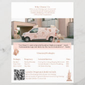 Modern Chic Professional House Cleaning Marketing チラシ (裏面)