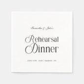  Modern Chic Rehearsal Dinner スタンダードカクテルナプキン (正面)