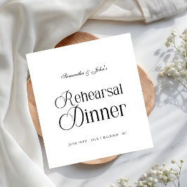  Modern Chic Rehearsal Dinner スタンダードカクテルナプキン