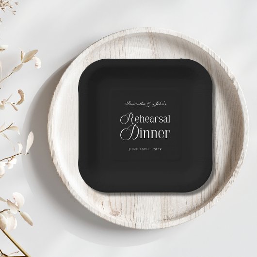  Modern Chic Rehearsal Dinner ペーパープレート