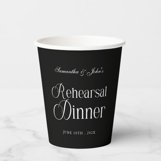 Modern Chic Rehearsal Dinner 紙コップ (正面)