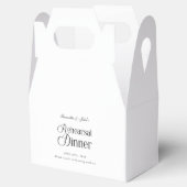 Modern Chic Rehearsal Dinner Thank You フェイバーボックス (オープン)