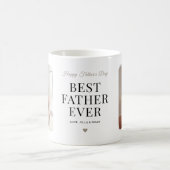 Modern Chic Script Best Father Ever Photo コーヒーマグカップ (中央)