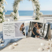 Modern Chic Script Love Heart Wedding Photo サンキューカード