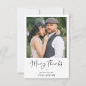 Modern Chic Script Vintage effect Couple Wedding (正面)