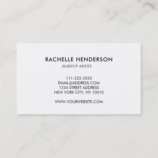 Modern chic silver minimalist professional 名刺 (裏面)