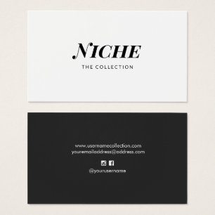Modern Chic Stylish Black White Typography