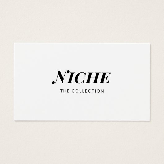 Modern Chic Stylish Black White Typography (正面)