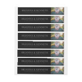 Modern Chic Typography Black Photo Save the Date ラップアラウンドラベル (シート)